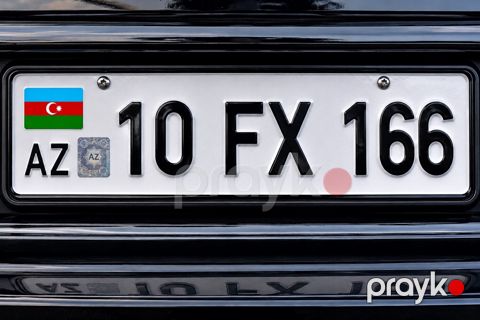Avtomobil qeydiyyat nişanı - 10-FX-166 — Bakı