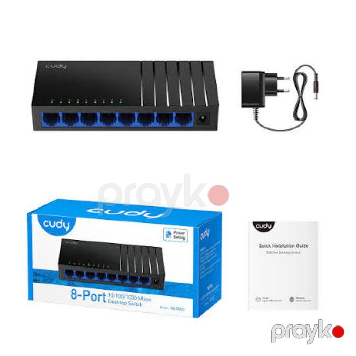 Cudy GS108D 8 Port Gigabit Ethernet Desktop Switch 10/100/1000 Mbps — Elektronika, Bakı (3)