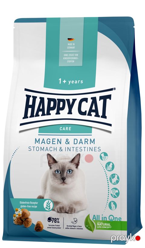 Quru yem Happy Cat Care Stomach & Intestines böyük pişiklər üçün, 1 kq — Bakı
