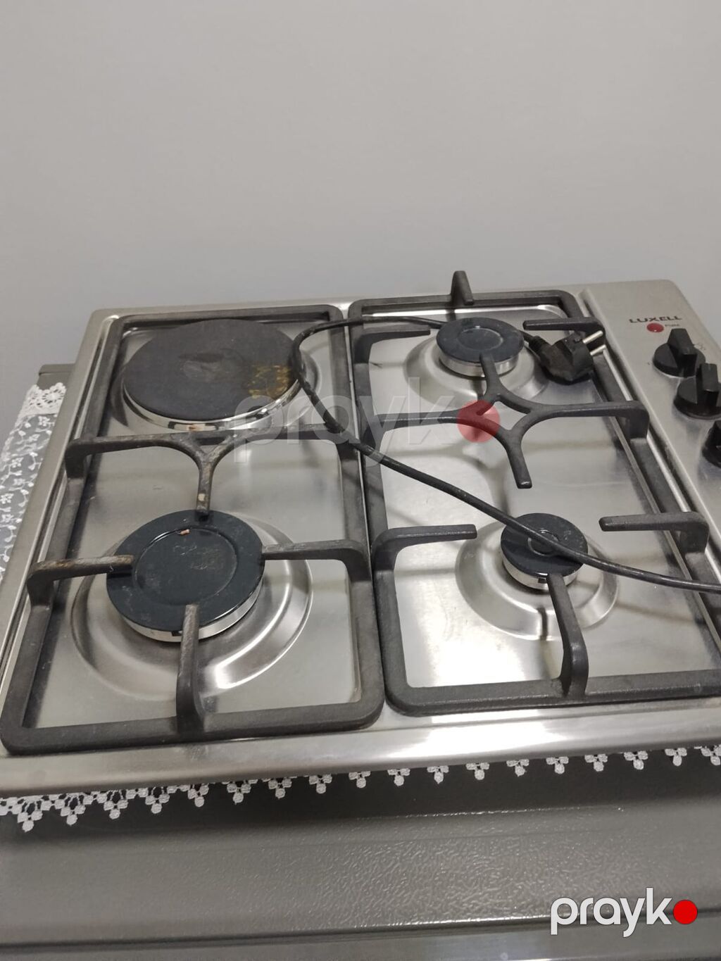 Luxell qaz plitəsi – 4 gözlü, paslanmayan polad səthli panel tipli — Plitələr, Digah (3)
