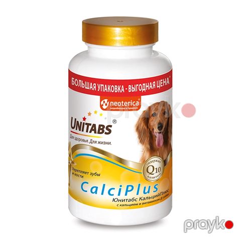Kalsium, fosfor və D vitamini ilə itlər üçün vitaminlər Unitabs CalciPlus, 200 əd — Bakı