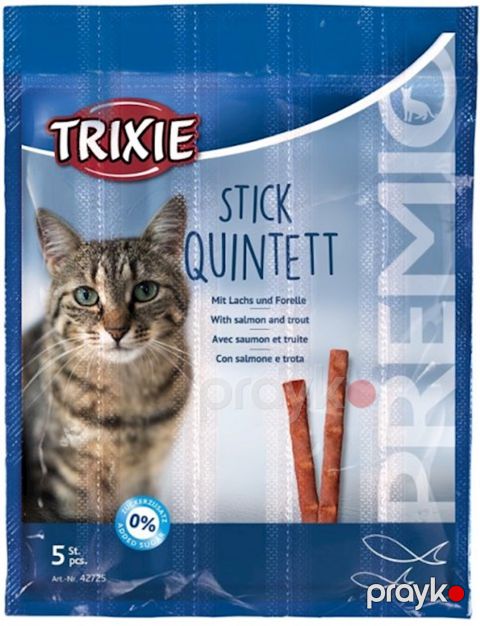 Pişiklər üçün məzə Trixie Premio Quadro-Sticks qızılbalıq və alabalıq ilə çubuqlar, 5 q — Bakı
