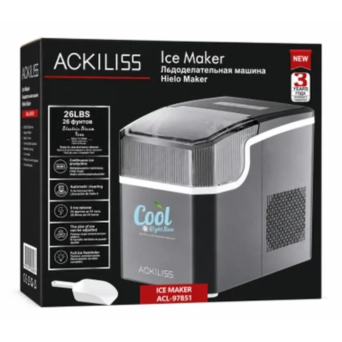 Buz Hazırlama Cihazı Ackiliss ACL-97851 Portativ Elektrikli Sürətli Buz Aparatı — Bakı