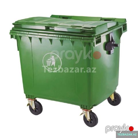 Zibil qabi Tullanti qabi 1100 ltr tekerli — Bakı