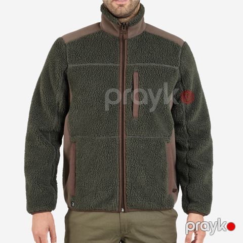 Kişilər üçün gödəkçə Decathlon Solognac 500, yaşıl, yun, ölçü M — Bakı