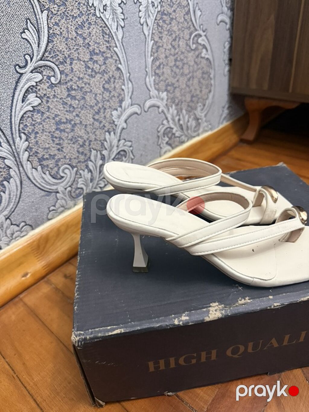 Ölçü: 37, rəng - Ağ, İşlənmiş — Sandal, Bakı (3)