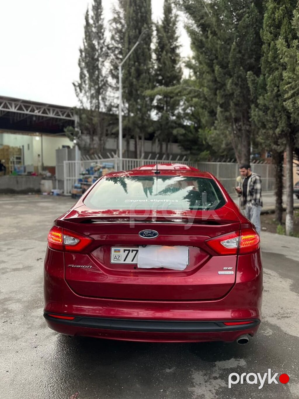 Ford Fusion sedan - Kuzov: sedan, qırmızı rəng - Mühərrik: EcoBoost — Avtomobillər, Ağdaş (4)
