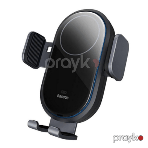Baseus Light Chaser Wireless Charging Electric Car Mount 15W C40355900121-00 Telefon Tutacağı Qara — Bakı