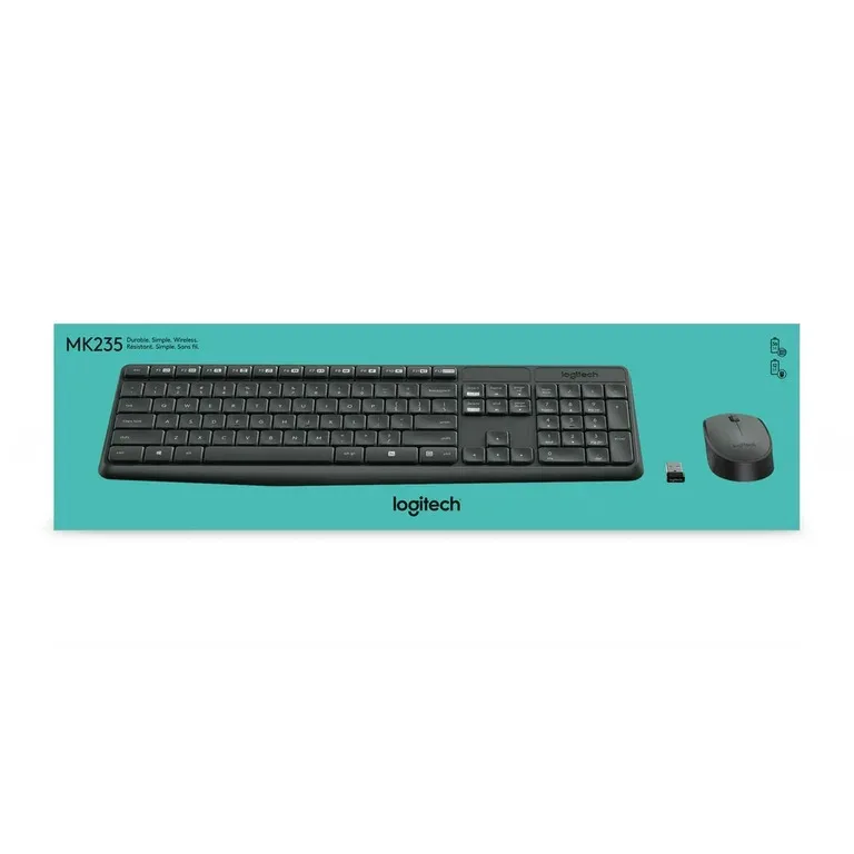 Klaviatura Logitech MK235 Wireless Keyboard and Mouse Combo Grey — Mallar, Bakı (5)