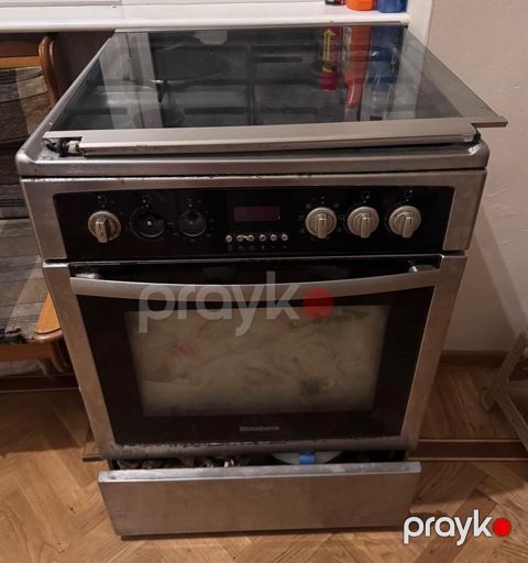 Blomberg kombinə edilmiş soba və qaz plitəsi - Üst hissə: 4 gözlü qaz — Bakı