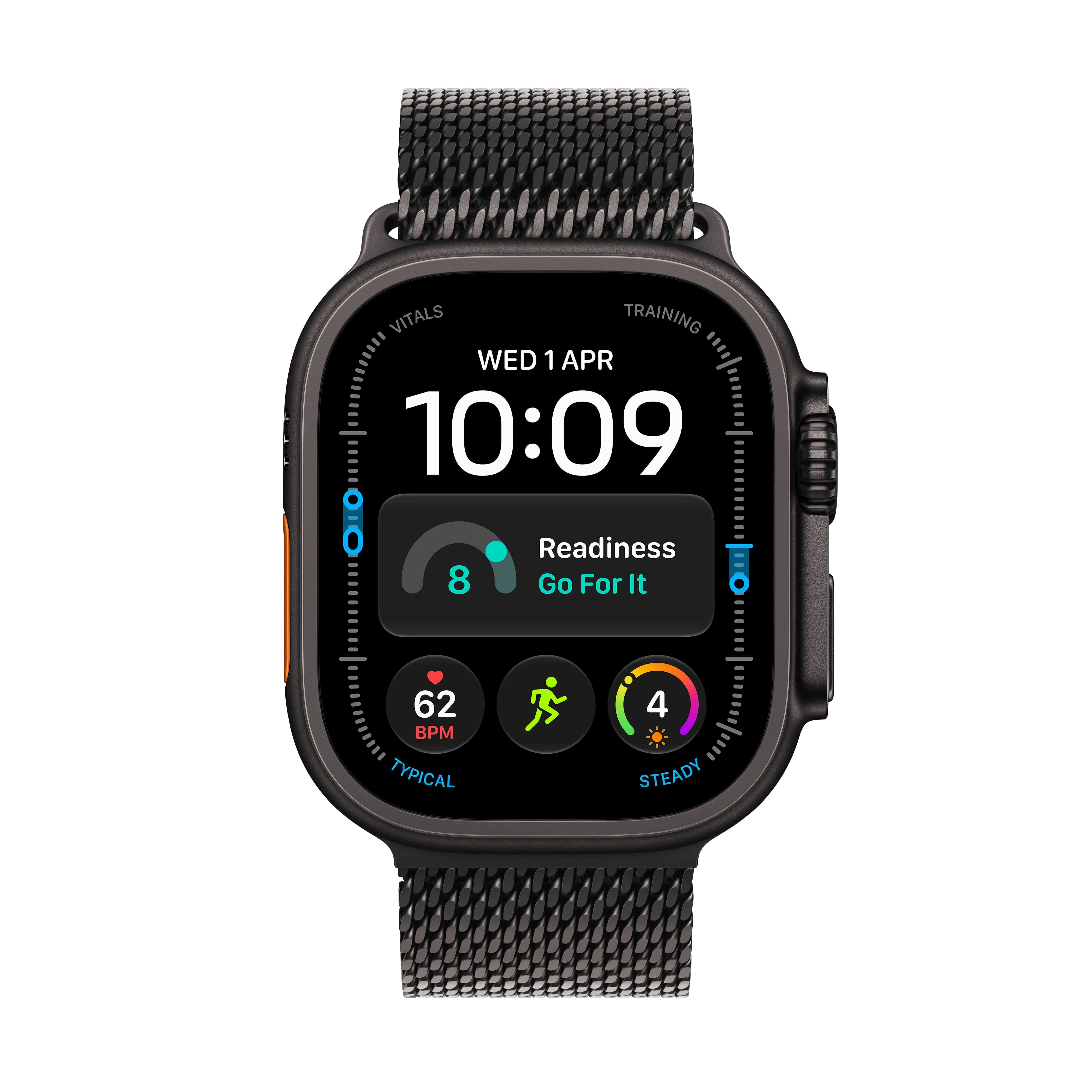 Smart saat Apple Watch Ultra 4 GPS + Cellular, 49mm Black Titanium Case with Black Titanium Milanese Loop - M (MJAV4QI/A) — Смарт часы и браслеты