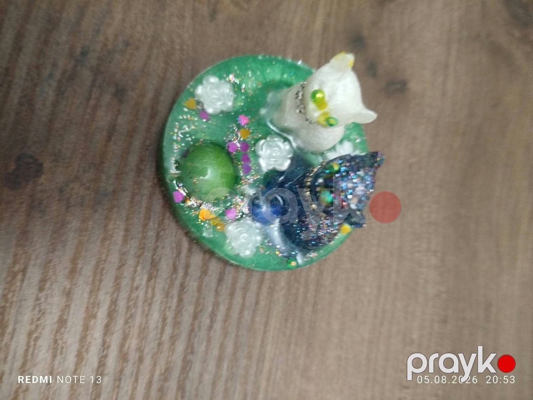 Keyfiyyətli qətrandan(resin) hazırlanmış iki gözəl pişik suveniri — Gözəllik və səhiyyə (4)