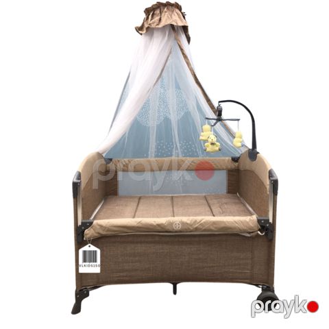 Manej-çarpayı Cool Baby VL-KIDS-150, qəhvəyi, 110х70х74 sm — Bakı
