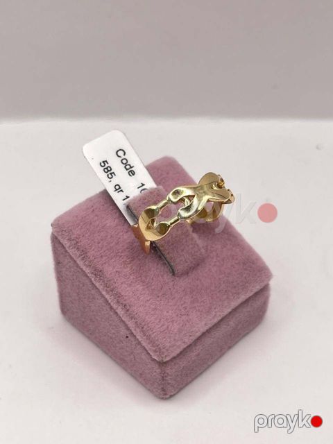 Qadın qızıl üzüyü ador 401631317, 585 əyarlı, 1.75 qram, 17.5 ölçü - ador401631317 — Bakı
