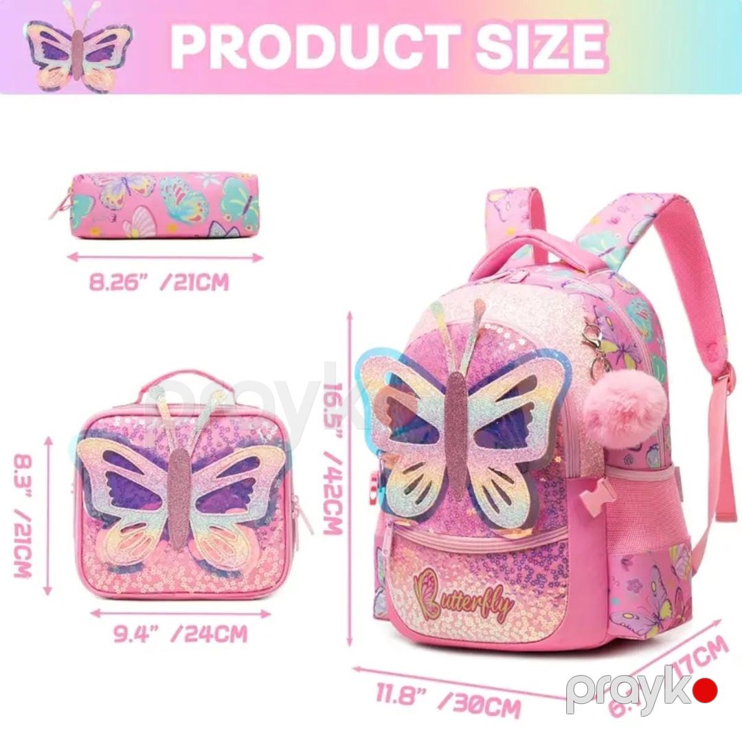 Məktəbli çantası Butterfly 3ü 1də — Mallar, Bakı (2)