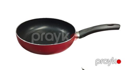 Tava, qırmızı korpuslu, qara yapışmayan səthli, erqonomik qulplu, istiyə davamlı, 22 sm - SH-2197 — Bakı