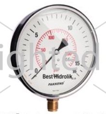 Manometr gliserin dolğulu (0-160 Bar 160 mm 1/2") Pakkens 1601001113 — Bakı