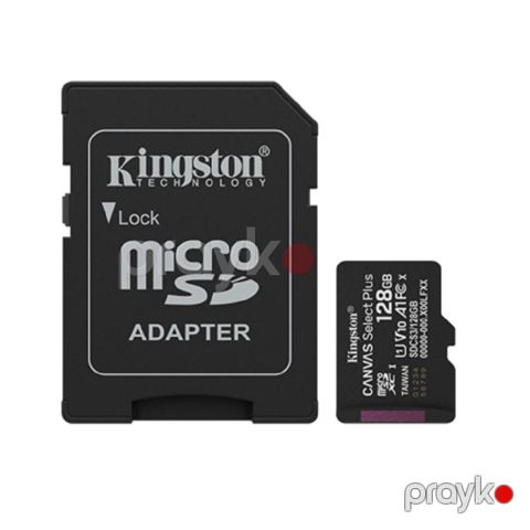 SD kart Kingston Canvas Select Plus Gen3 128GB microSDXC 150MB/s A1 + Adapter — Bakı