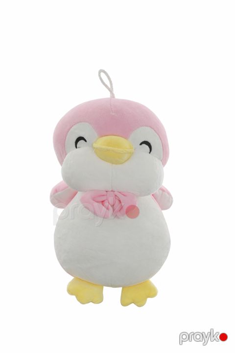 Yumşaq oyuncaq Penguen, ağ/çəhrayı, 25 sm — Bakı