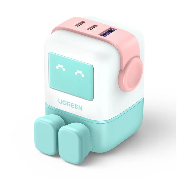 Enerji toplama cihazı Ugreen Uno RG 65W 3-Port GaN Fast Charger Pink Blue EU — Mallar, Bakı (3)