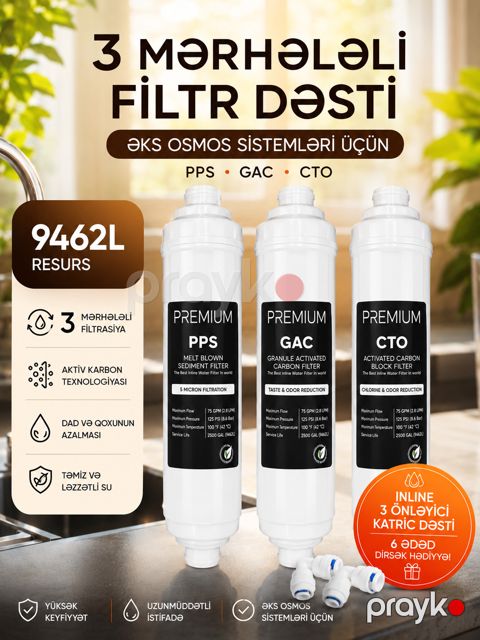 Su filtrləmə kartrici dəsti Premium — Bakı