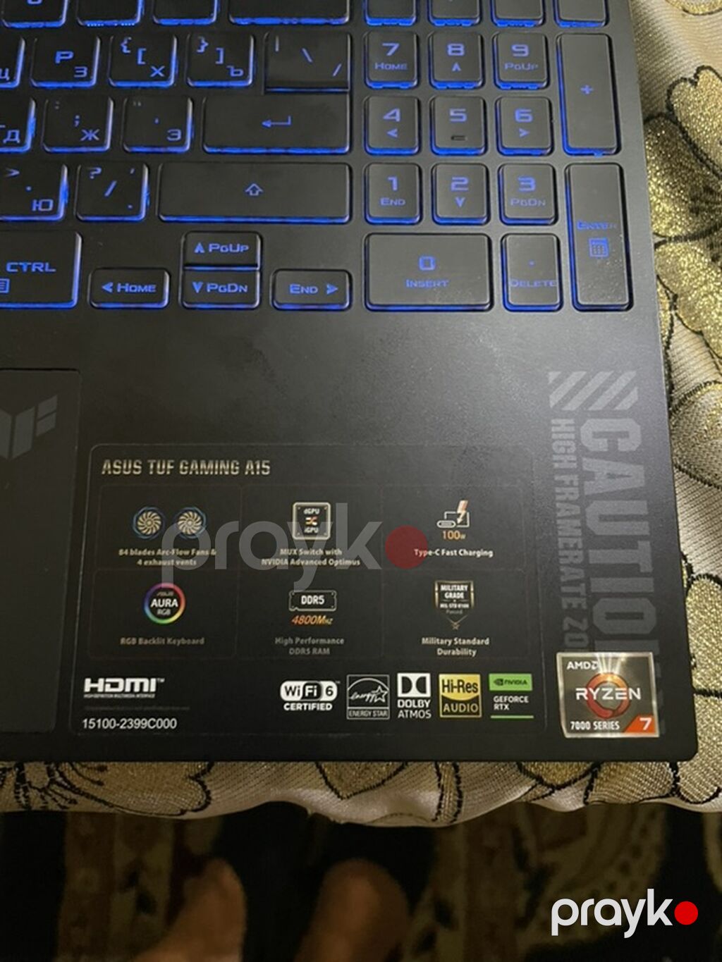 Marka ASUS Seriya TUF Gaming A15 Model FA507NU-LP031 P/N — Asus, Digah (3)