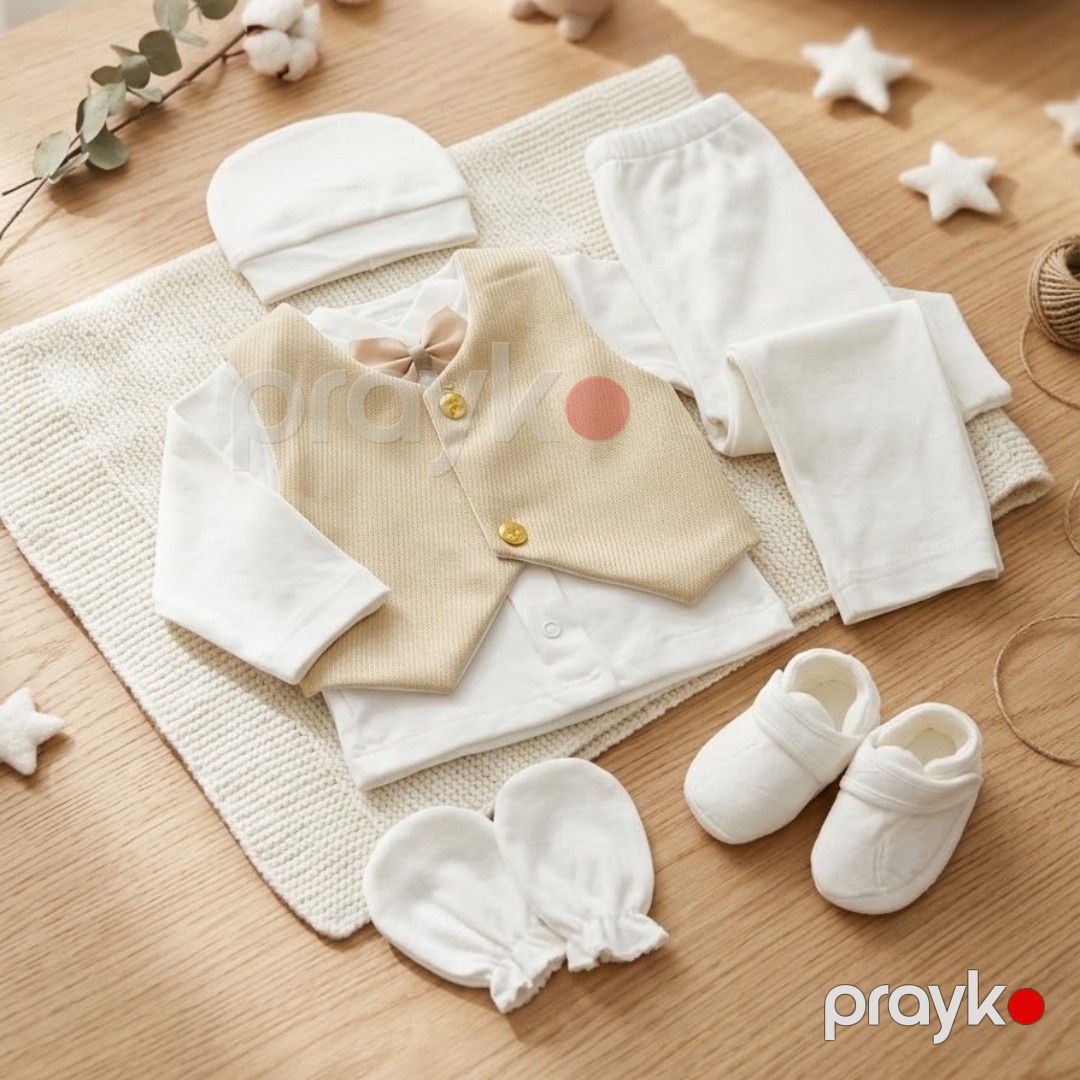 Yenidoğulmuş üçün dəst 6307, ağ, pambıq, 6 parça — Mallar, Bakı (2)