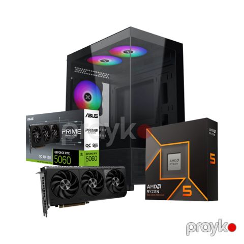 PulseNova Gaming PC – RTX 5060, Ryzen 5 9600X (CUSTOM-PC-013) — Pctech — Computers & Laptops