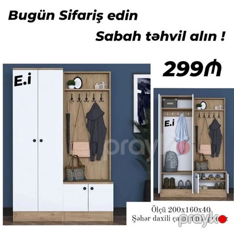 Dəhliz dolabı. Yep yeni 299 azn rəng seçimi var çatdırılma var — Saray