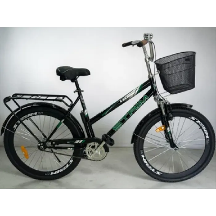 Stream 26" ZV-773252 İdman Velosipedi 40mm Profil Diskli (Qara/Yaşıl) — Bakı