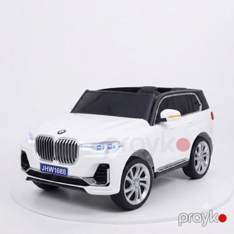 Uşaq elektrik avtomobili BMW 1688 4x4, ağ, 10 yaşa qədər, 1 yer, 8 km/s — Bakı