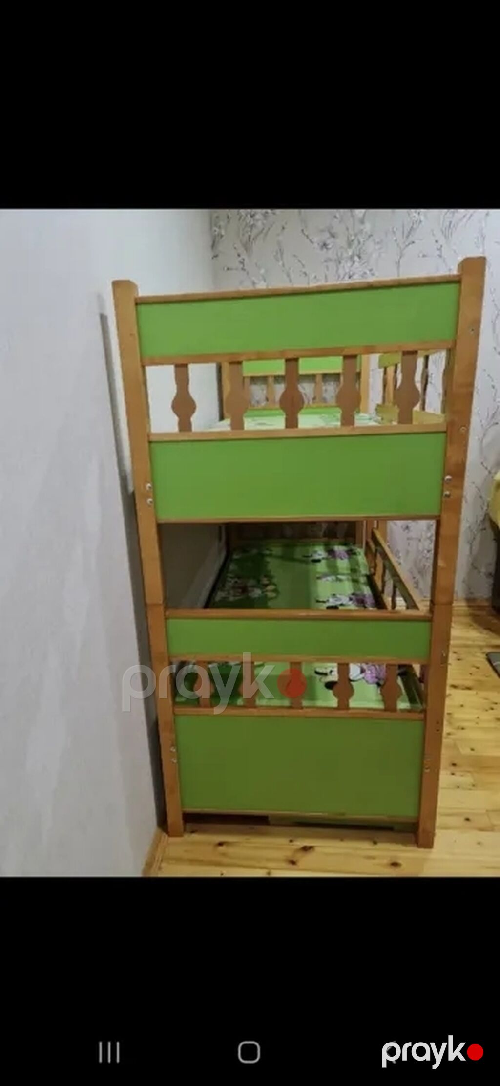 Oğlan və qız üçün, İşlənmiş, Çarpayı, Matrassız, Siyirməli, Laminat — Yataqlar, Masazır (3)