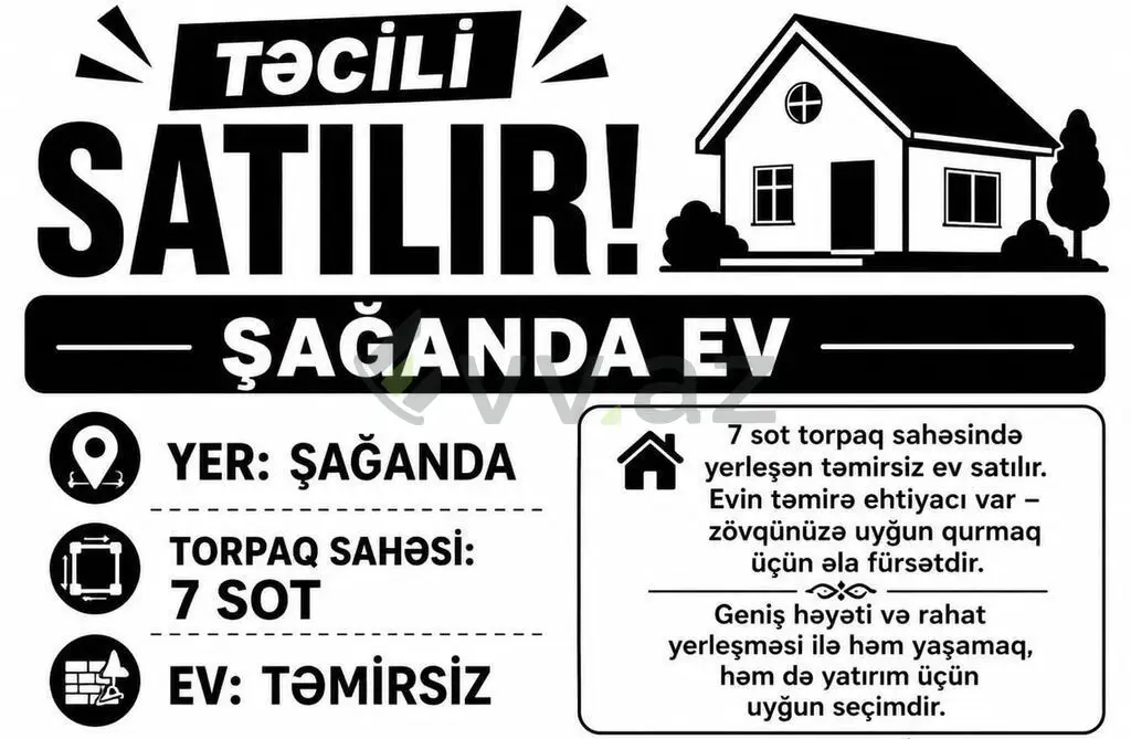 3 otaqlı Həyət evi Satılır, Şağan, Xəzər, Bakı — Ev, villa, Bakı (6)