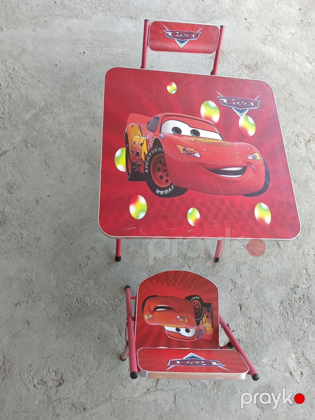 Uşaq masa‑stul dəsti – “Cars” temalı - Dəst: 1 ədəd kvadrat masa + 2 — Masalar və stullar, Digah (2)