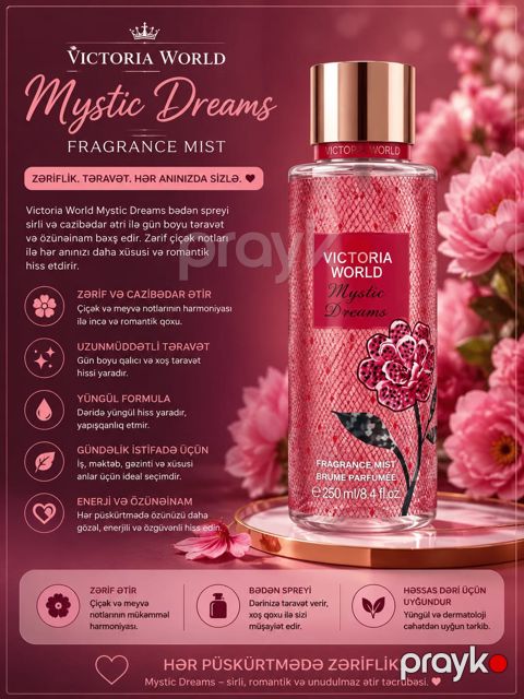 Bədən üçün sprey Victoria World Mystic Dreams 250 ml — Bakı