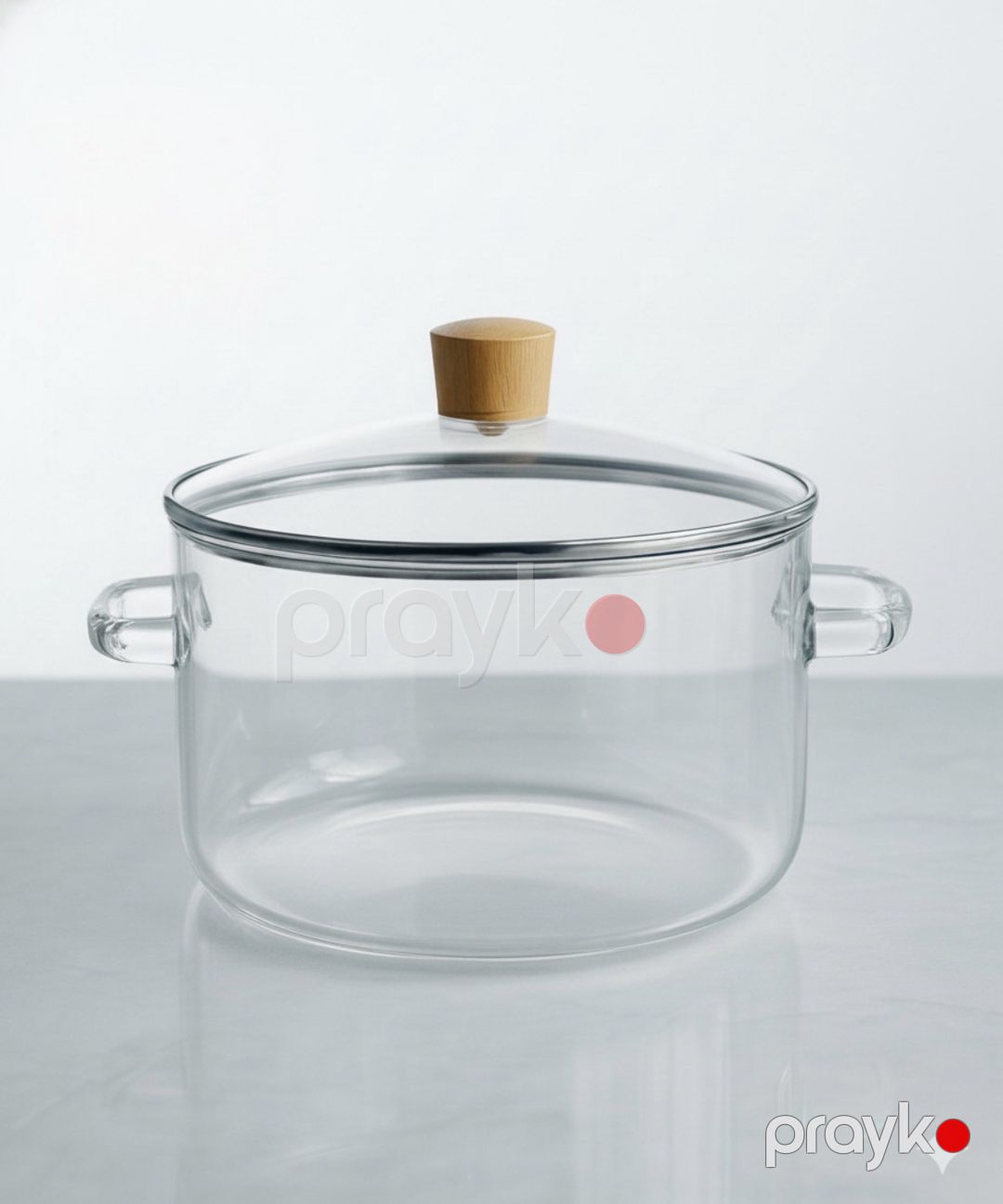 Qazan NP17015-333, borosilikat şüşə, şəffaf, 24 sm, 3200 ml — Mallar, Bakı (2)