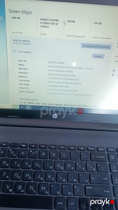 HP 250 G7 noutbuk Texniki göstəricilər: - Prosessor: Intel Core — Bakı