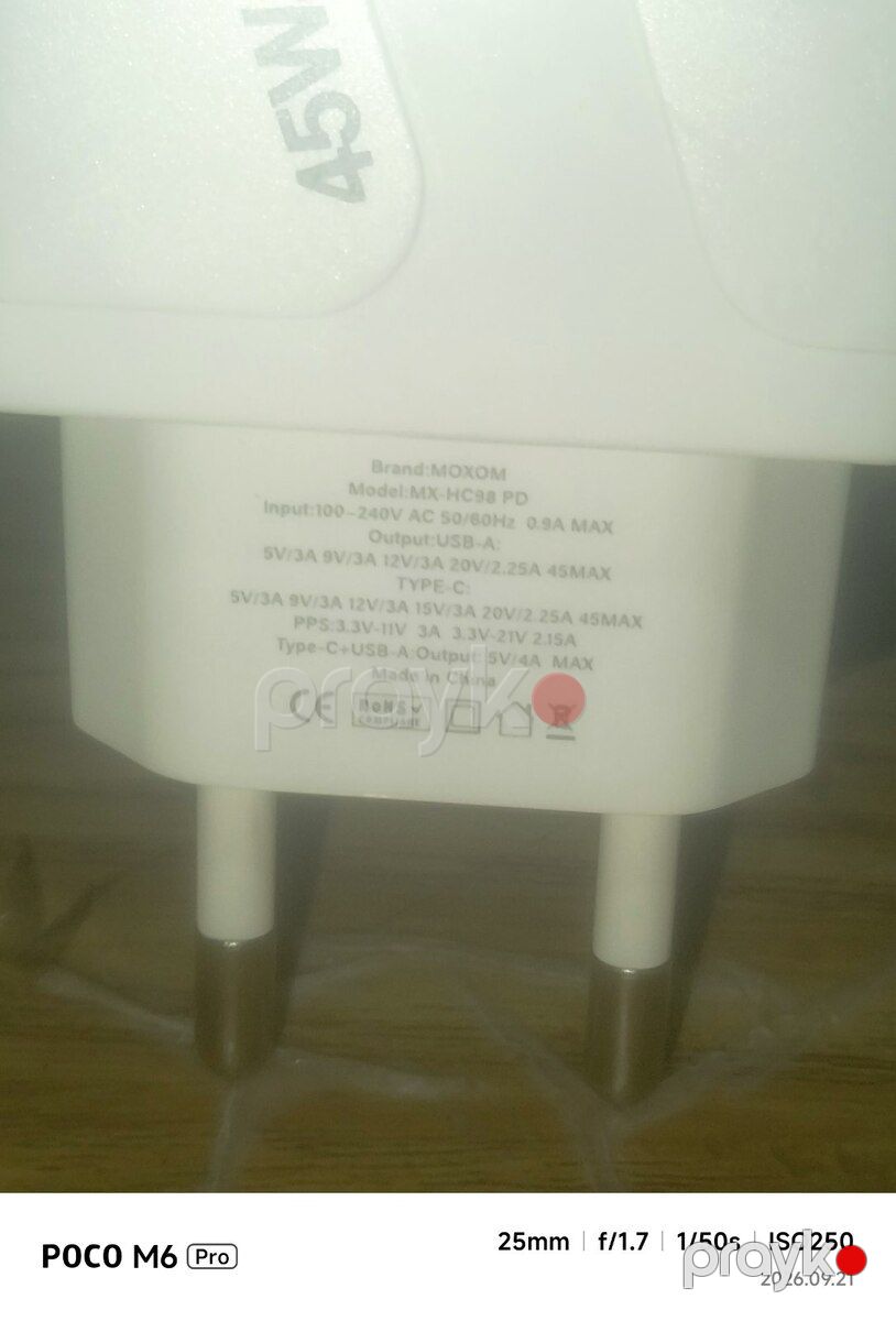 Adapter başlığı Moxom 45w — Smartfonlar, Bakı (3)