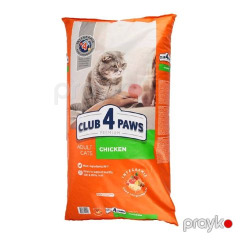 Quru yem Club 4 Paws yetkin pişiklər üçün, toyuqlu, 1 kq çəki ilə — Bakı