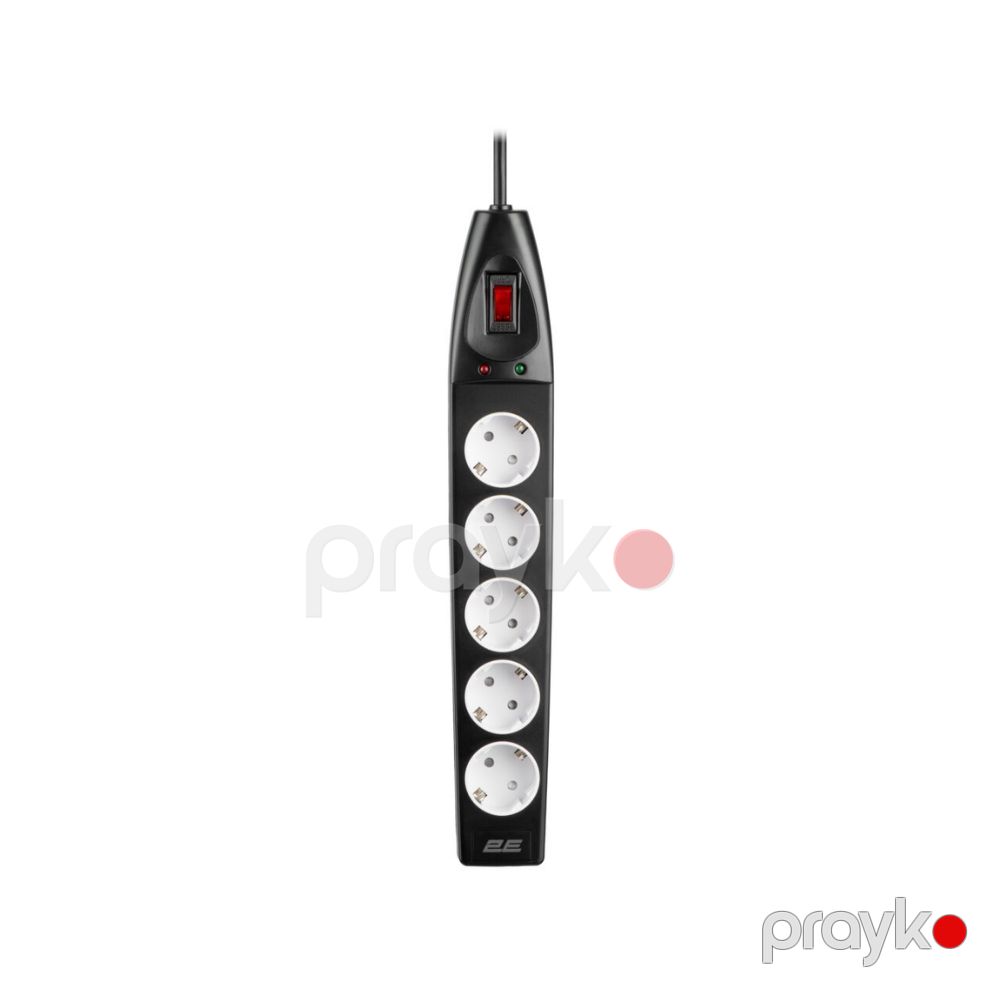 2E Power strip with surge protection black (2E-SP515M5BK) — Ev texnikası, Bakı (3)