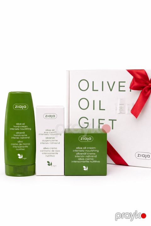 Qulluğ üçün kosmetika dəsti Ziaja Olive Oil (göz ətrafı krem 15 ml + üz kremi 50 ml + əl kremi 80 ml) — Bakı
