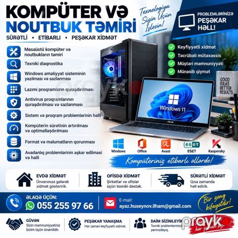 Komputer və noutbuk təmiri – sürətli, etibarlı, peşəkar xidmət — Digah