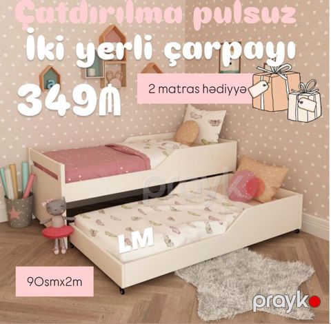 _*İki nəfərlik çarpayılar*_ *2 matras hədiyyə Bir başa — Bakı