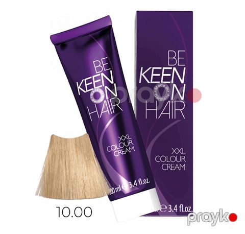 Saçlar üçün krem-boya Keen Colour Cream 10.0 Ultra açıq sarışın, 100 ml — Bakı