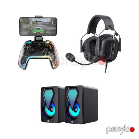 Havit kombo – Havit Gamenote G158BT Pro Gamepad + Havit SK210 Mini Pro Gaming Speaker + Havit Gaming H2033D Qulaqlıq (HAV-GSQ-153) — Bakı