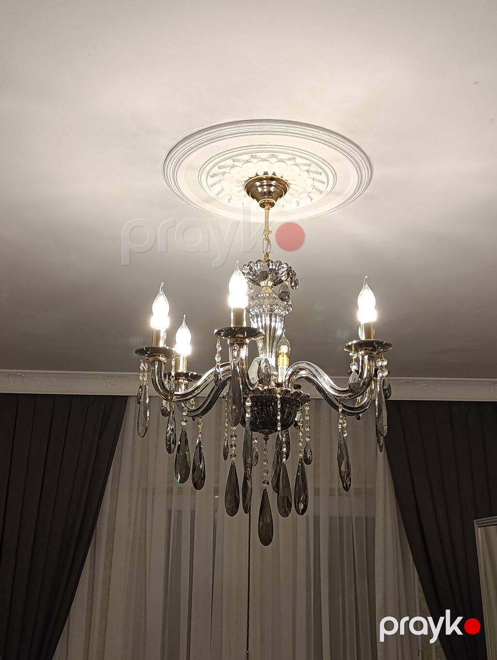 Çılçıraq, 6 lampa, Metal — Tavan is?qlar? v? cilc?raqlar, Bakı (2)