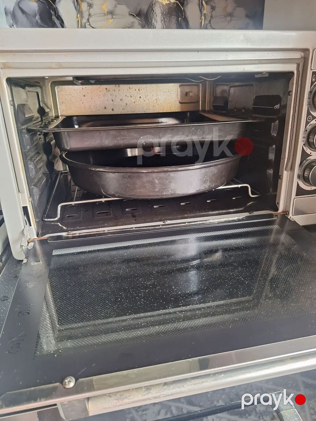 Efba mini elektrik sobası - Gümüş rəngli, ön şüşə qapılı, tutacaqlı — Masaüstü plitələr, Bakı (3)