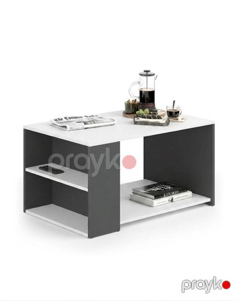 Jurnal masası, laminat, antrasit/ağ, 90x60x45 sm — Bakı