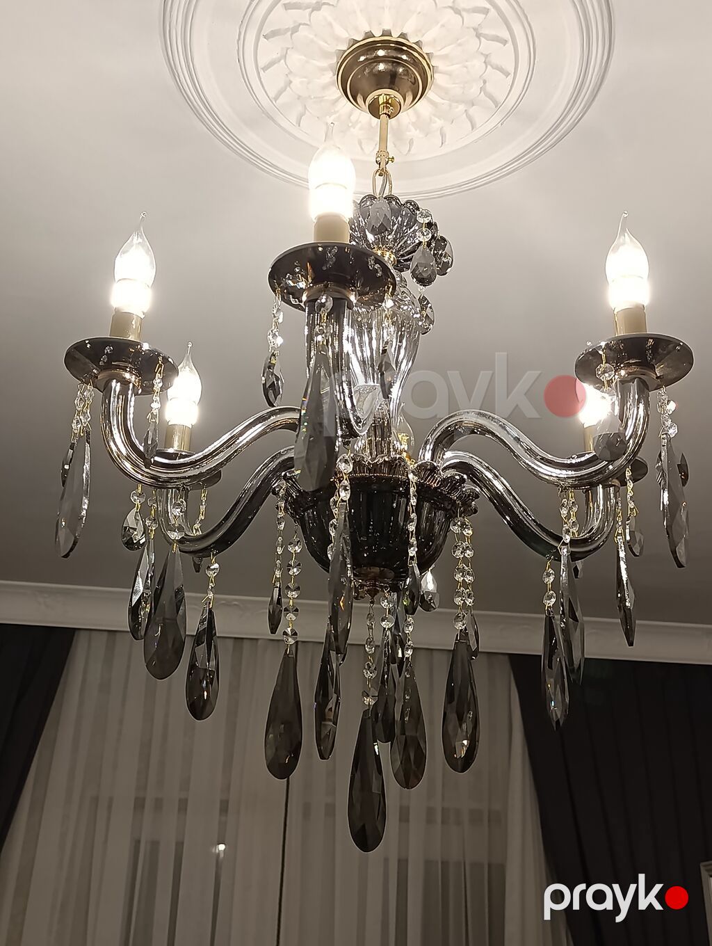 Çılçıraq, 6 lampa, Şüşə — Tavan is?qlar? v? cilc?raqlar, Bakı (6)