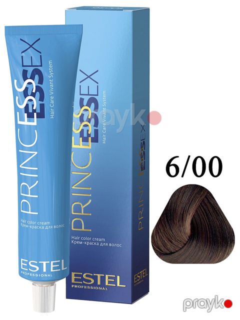 Saçlar üçün krem-boya Estel Professional Princess Essex 6/00 Tünd xurmayı ağarmış saçlar üçün 60 ml — Bakı